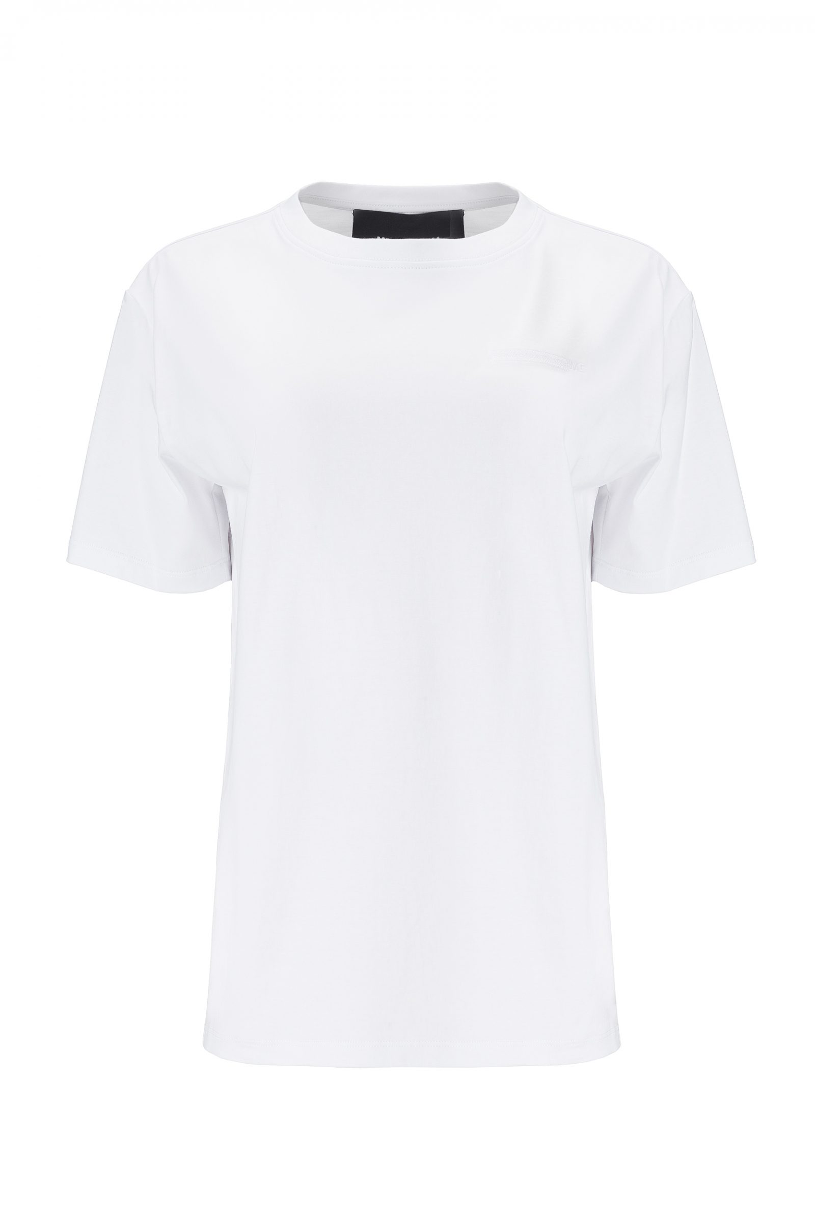 White t-shirt with embroidered logo 1