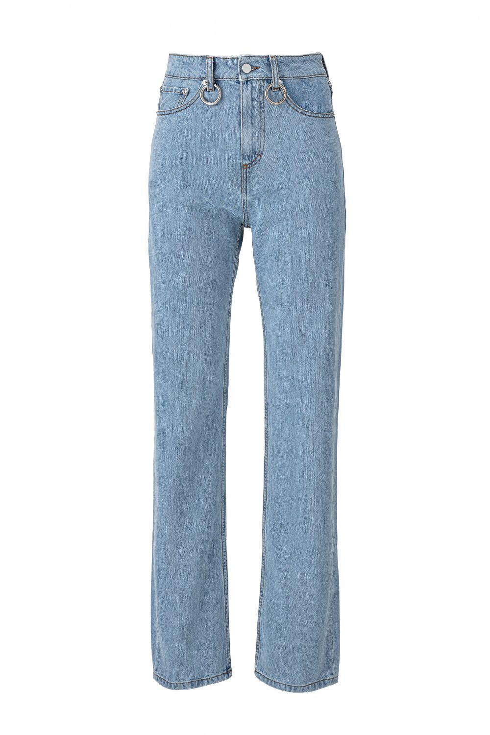 Light Blue Jeans with Rings